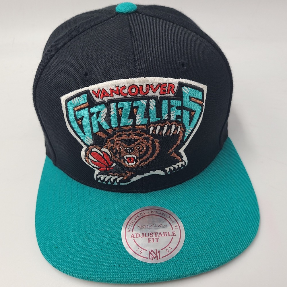 Vancouver Grizzlies Hat Snapback Mitchell & Ness Black Blue NBA Wool Blend Men